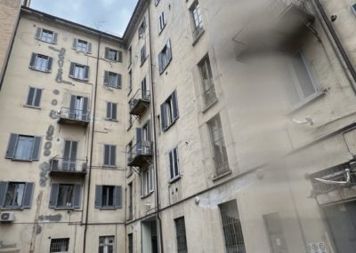 Lavori facciata cortile interno prima